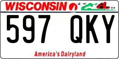 WI license plate 597QKY