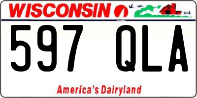 WI license plate 597QLA