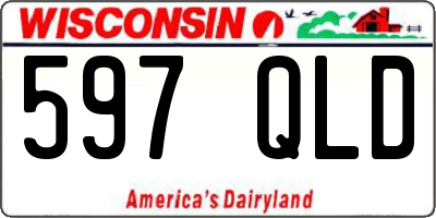 WI license plate 597QLD