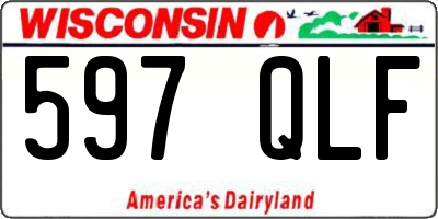 WI license plate 597QLF
