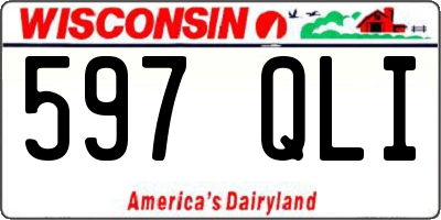 WI license plate 597QLI