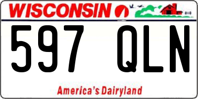 WI license plate 597QLN