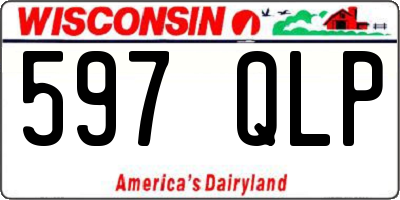 WI license plate 597QLP