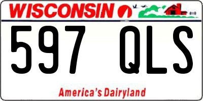 WI license plate 597QLS