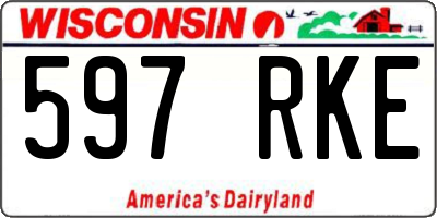 WI license plate 597RKE