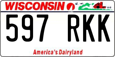 WI license plate 597RKK