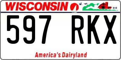 WI license plate 597RKX