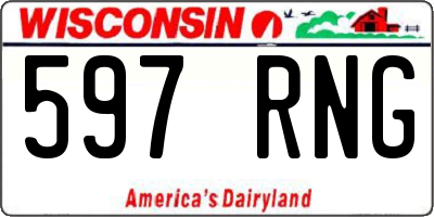 WI license plate 597RNG