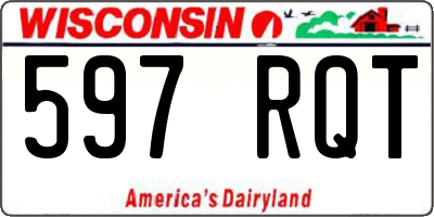 WI license plate 597RQT