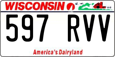 WI license plate 597RVV