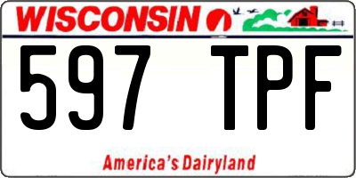 WI license plate 597TPF