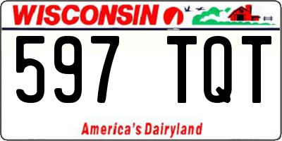 WI license plate 597TQT