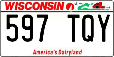 WI license plate 597TQY