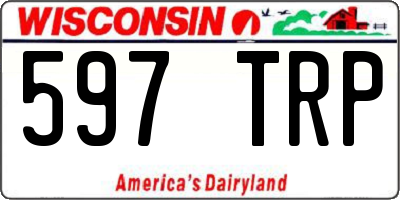 WI license plate 597TRP