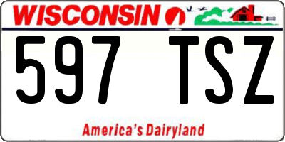 WI license plate 597TSZ