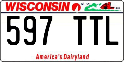 WI license plate 597TTL