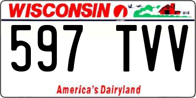 WI license plate 597TVV