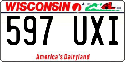 WI license plate 597UXI