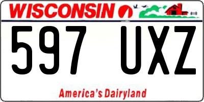 WI license plate 597UXZ