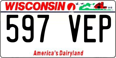 WI license plate 597VEP