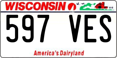 WI license plate 597VES