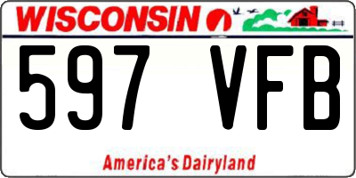 WI license plate 597VFB