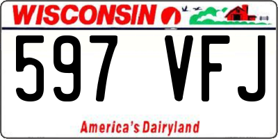 WI license plate 597VFJ