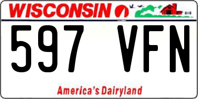WI license plate 597VFN