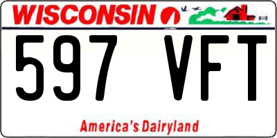 WI license plate 597VFT