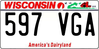 WI license plate 597VGA