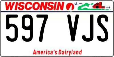 WI license plate 597VJS