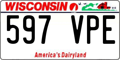 WI license plate 597VPE