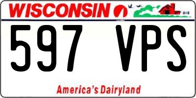 WI license plate 597VPS