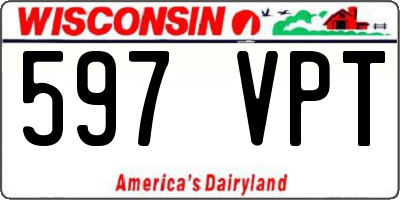 WI license plate 597VPT