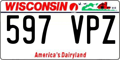 WI license plate 597VPZ