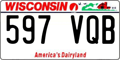 WI license plate 597VQB