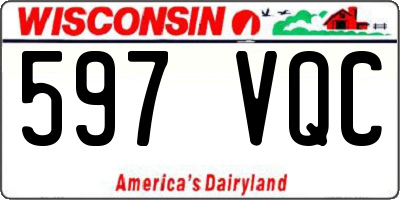 WI license plate 597VQC
