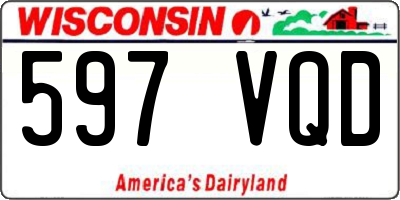 WI license plate 597VQD