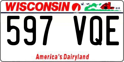WI license plate 597VQE