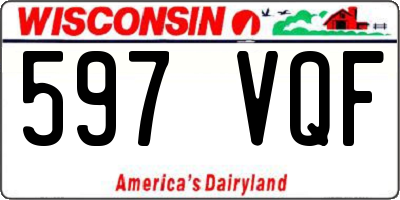 WI license plate 597VQF