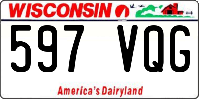 WI license plate 597VQG