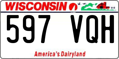 WI license plate 597VQH