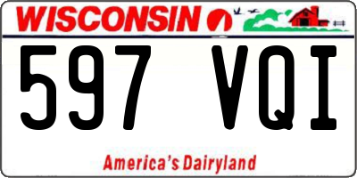 WI license plate 597VQI