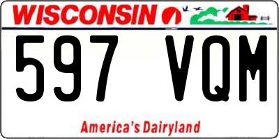 WI license plate 597VQM