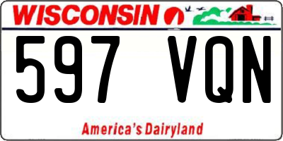 WI license plate 597VQN