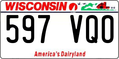 WI license plate 597VQO