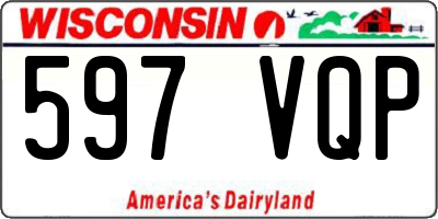 WI license plate 597VQP
