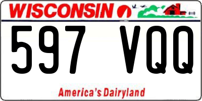 WI license plate 597VQQ