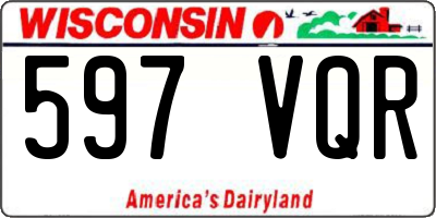 WI license plate 597VQR