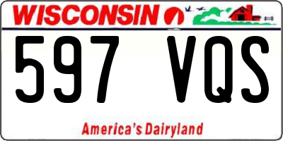 WI license plate 597VQS